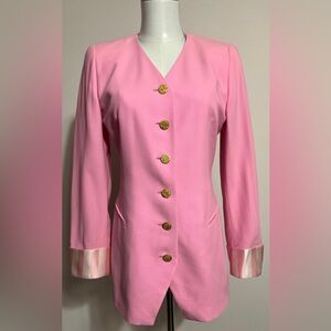 Escada Couture Elegant Pink Wool and Silk Blazer